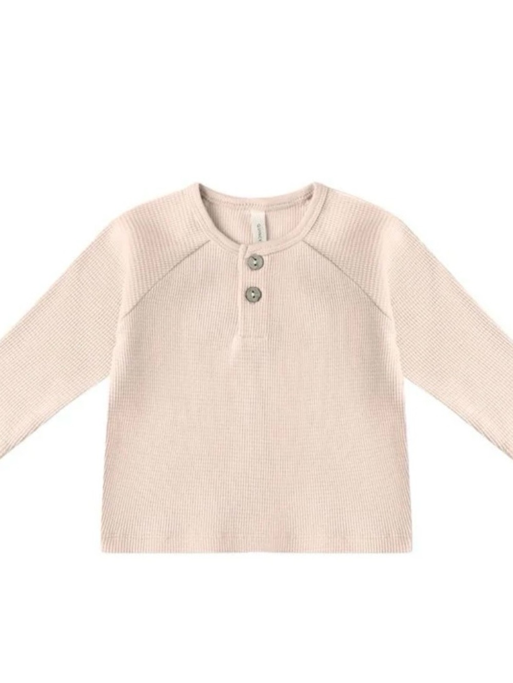 Quincy Mae Thermal Henley Top & Pant in Blush